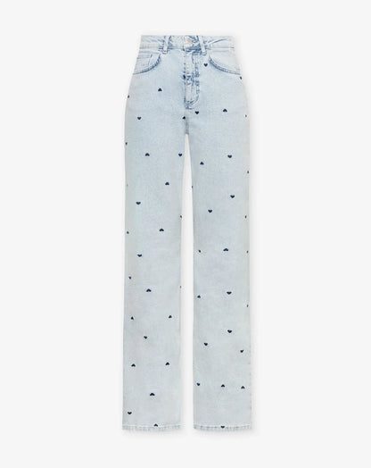 HEART BOOTCUT JEANS ROZE