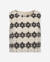 EMBER FLOWER CROCHET TOP BLACK