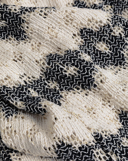 EMBER FLOWER CROCHET TOP BLACK