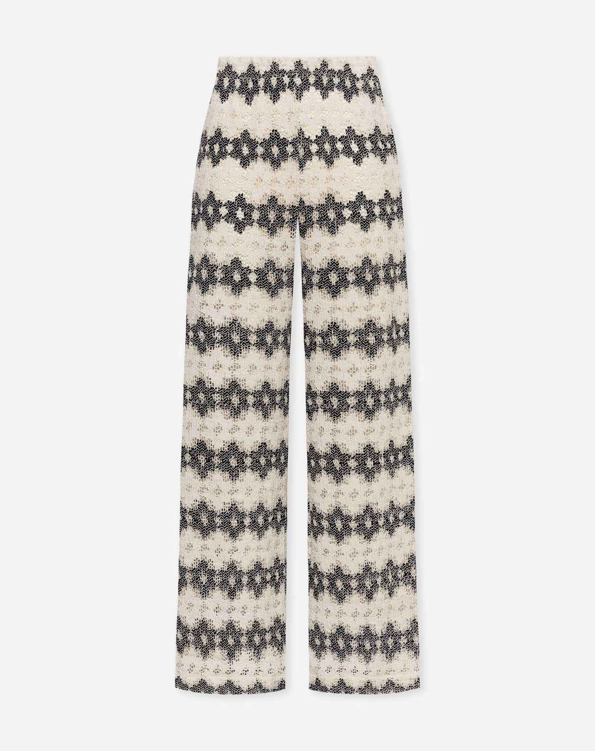 EMBER FLOWER CROCHET PANTS BLACK